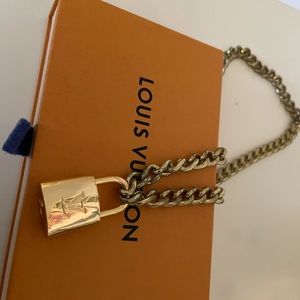 Authentic Lock Louis Vuitton Chain Necklace